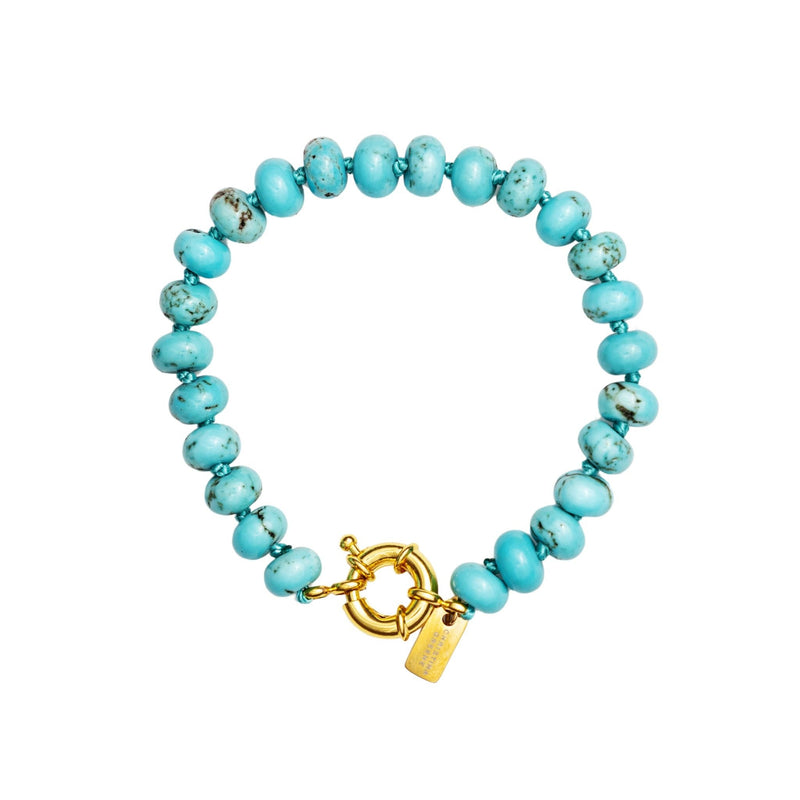 Eternal Turquoise Beaded Knotted Bracelet