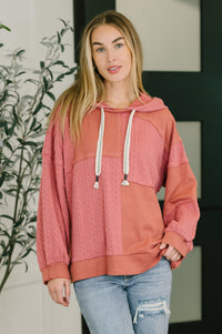 Balloon Sleeve Cut Sew Sweater Knit Top in Mauve