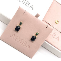 Jet Black Gemstone Earring