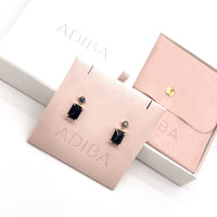 Jet Black Gemstone Earring