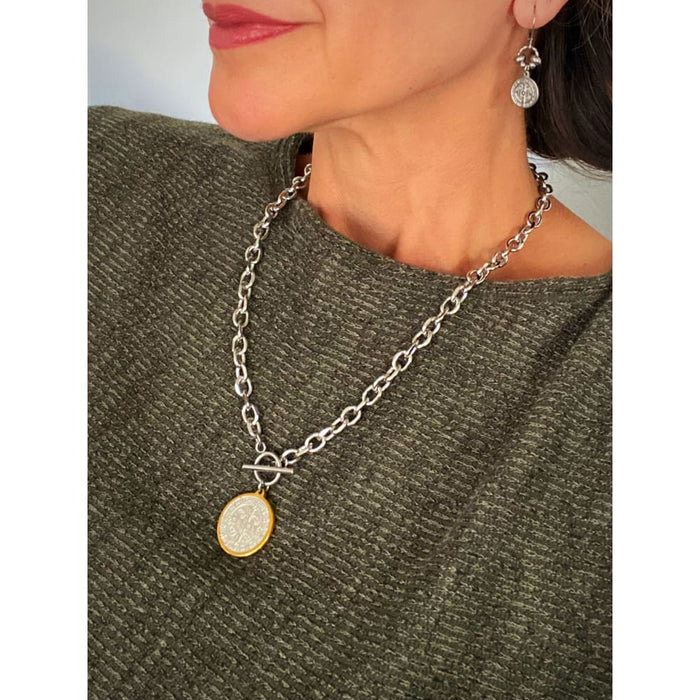 ST. BENEDICT TOGGLE NECKLACE