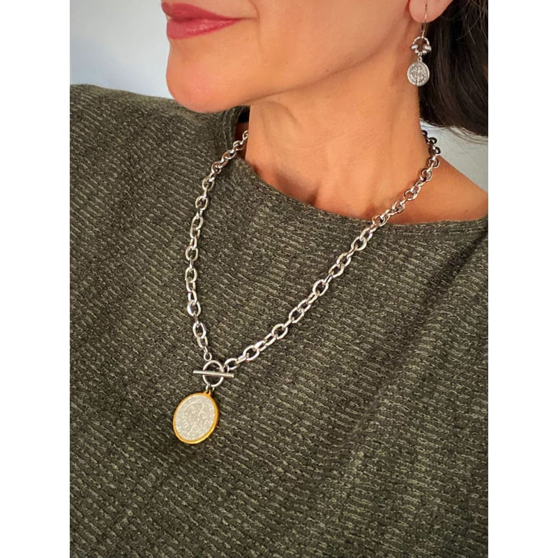 ST. BENEDICT TOGGLE NECKLACE
