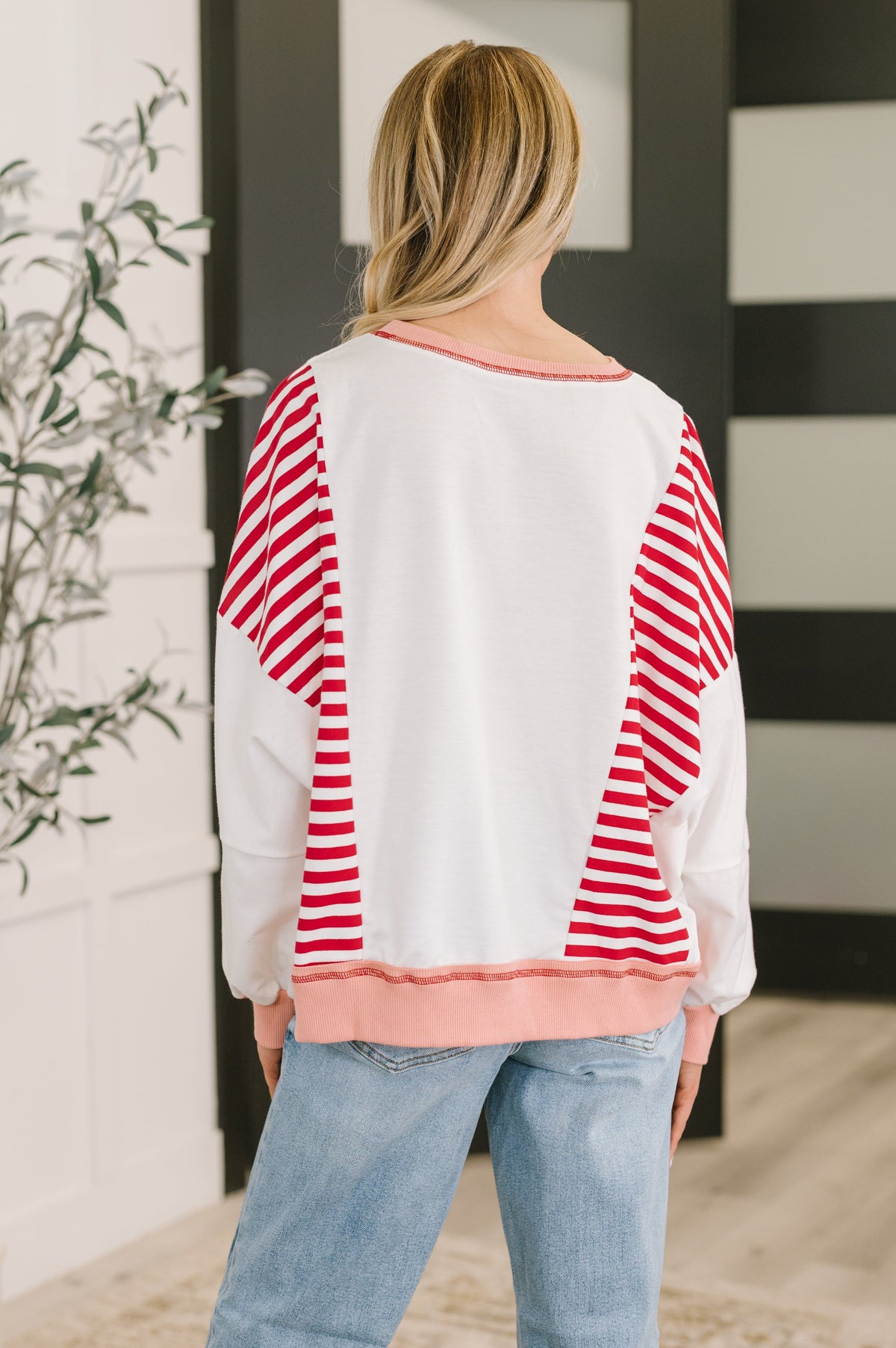 Candy Stripes & Chill Sweatshirt