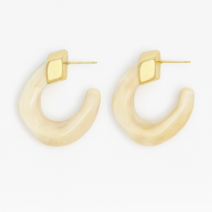Kaia Hoops - Beige