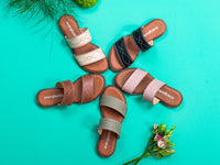 ELIZA Black Slip on Sandals