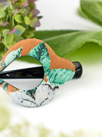 Copper Floral Arc Hair Clip