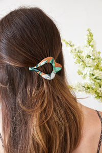 Copper Floral Arc Hair Clip