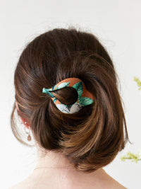 Copper Floral Arc Hair Clip
