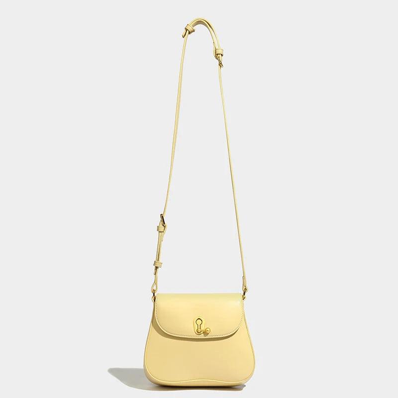 Luxury Retro Saddle Bag | Genuine Leather Brown Handbag