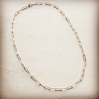 Gold Large Chain Link Layering Necklace 22" length 255o