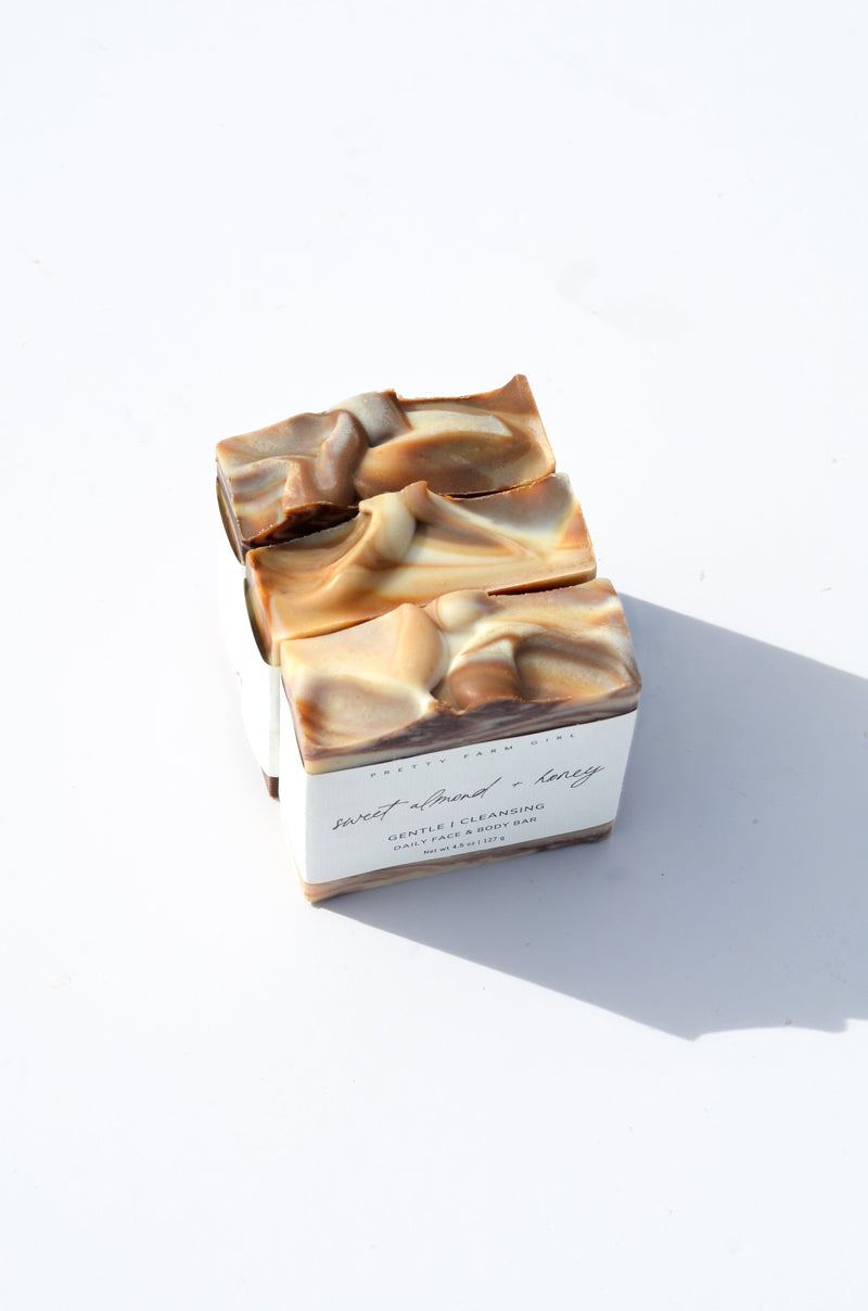 Sweet Almond + Honey Handmade Tallow and Goat Milk Soap Bar