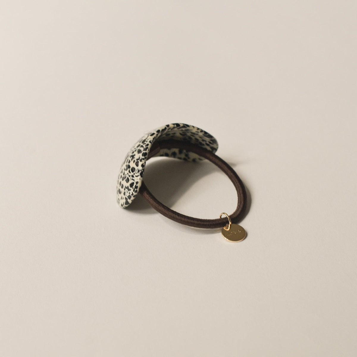 Curved Oval Resin Ponytail Hair Tie | Leopard Print