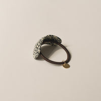 Curved Oval Resin Ponytail Hair Tie | Leopard Print