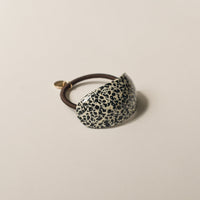 Curved Oval Resin Ponytail Hair Tie | Leopard Print
