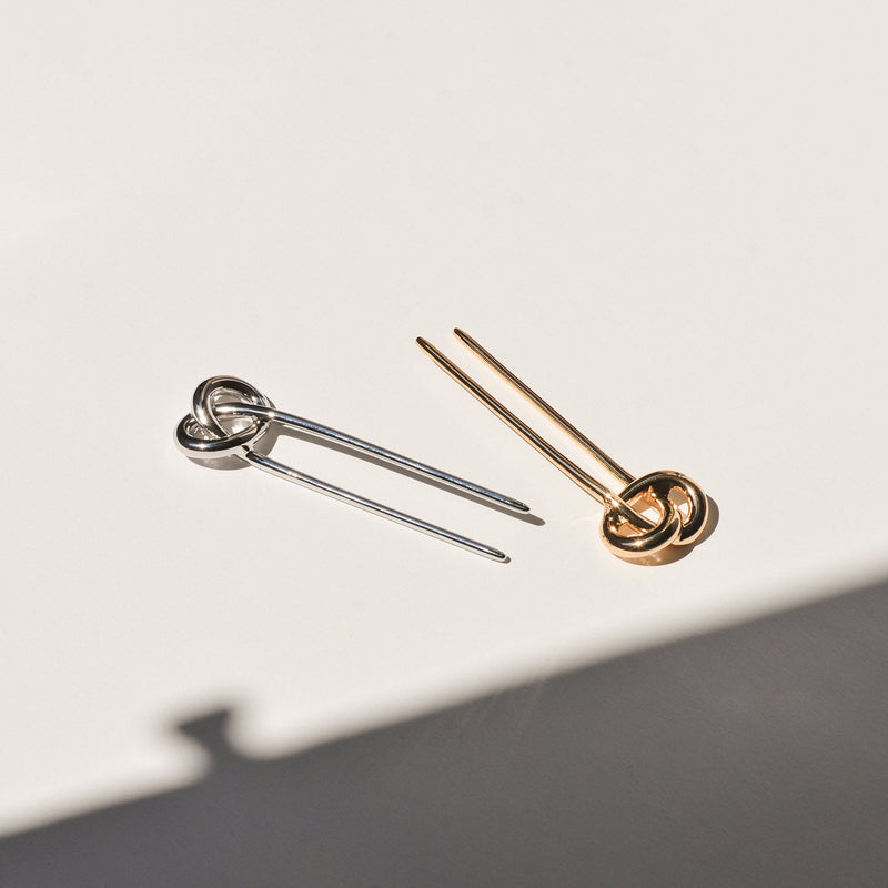 Knot-shaped Hair Stick | Silver