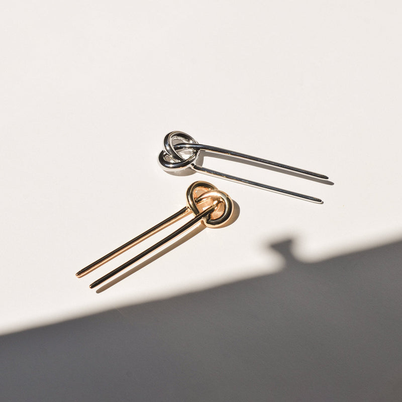 Knot-shaped Hair Stick | Gold
