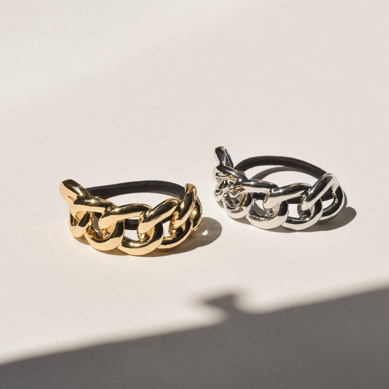 Chain Metal Ponytail Cuff Hair Tie | Silver