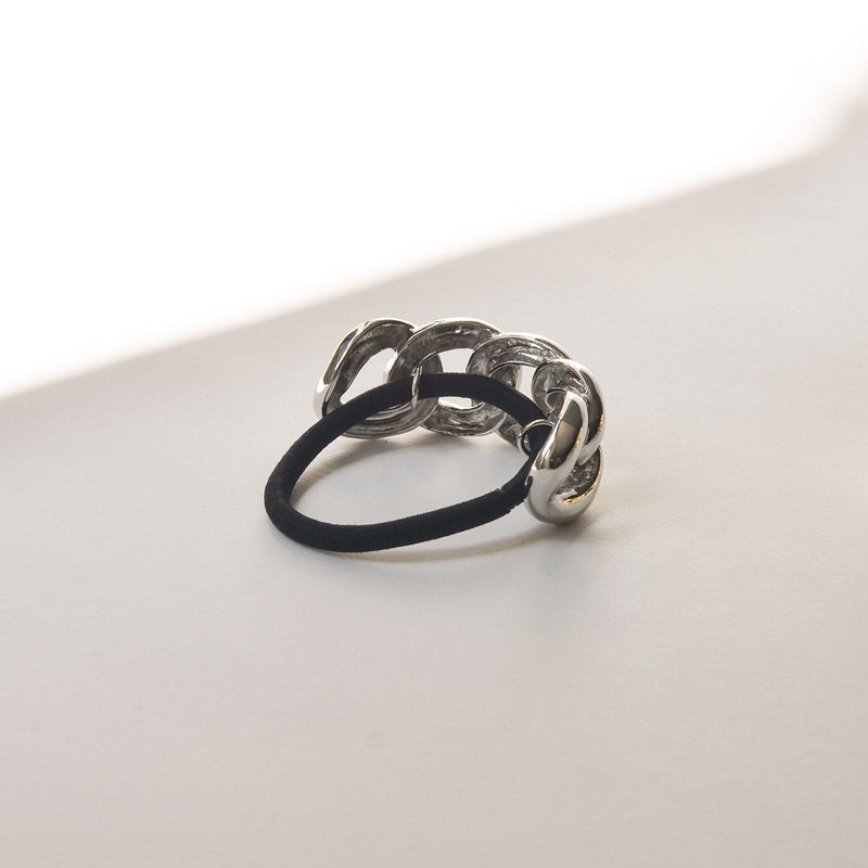 Chain Metal Ponytail Cuff Hair Tie | Silver