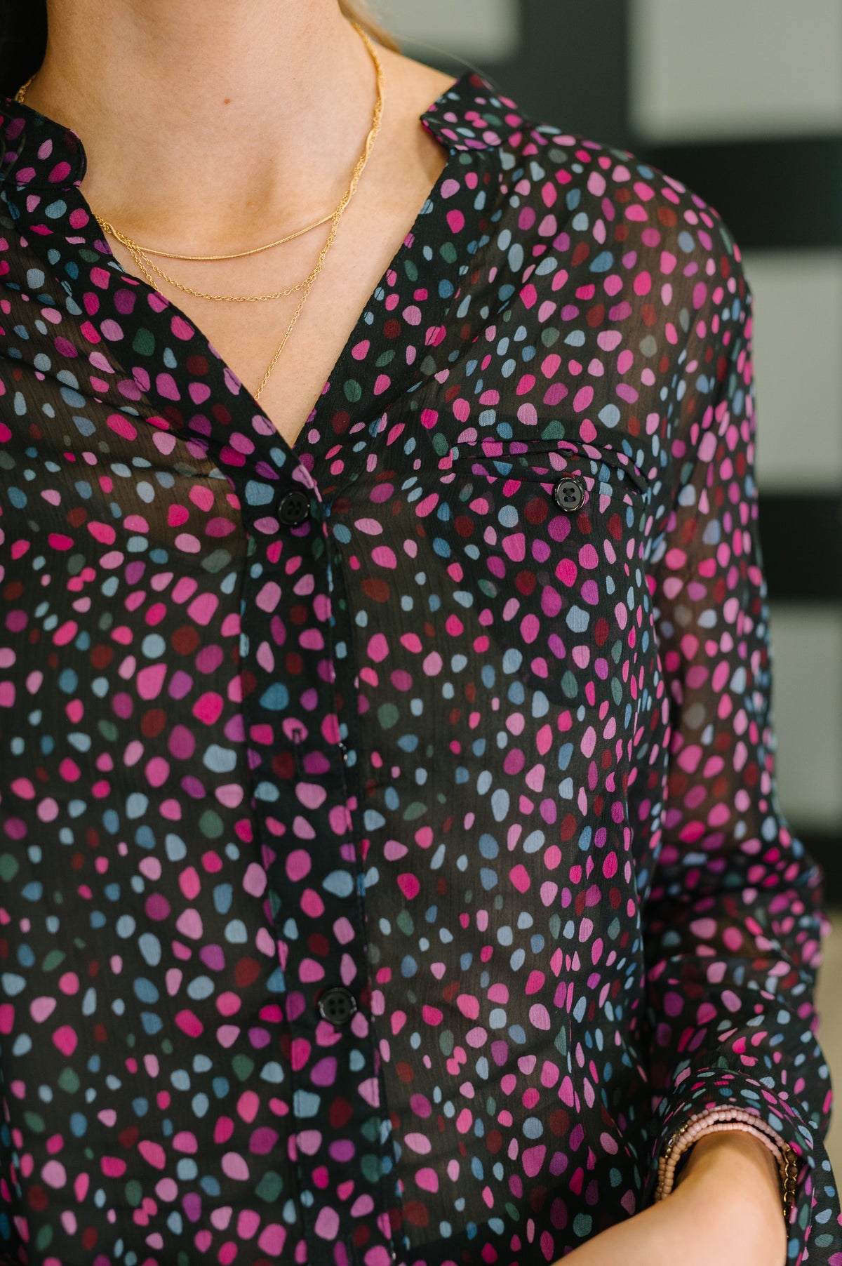 Doing the Most Polka Dot Blouse - The GlamBox Jewels Boutique