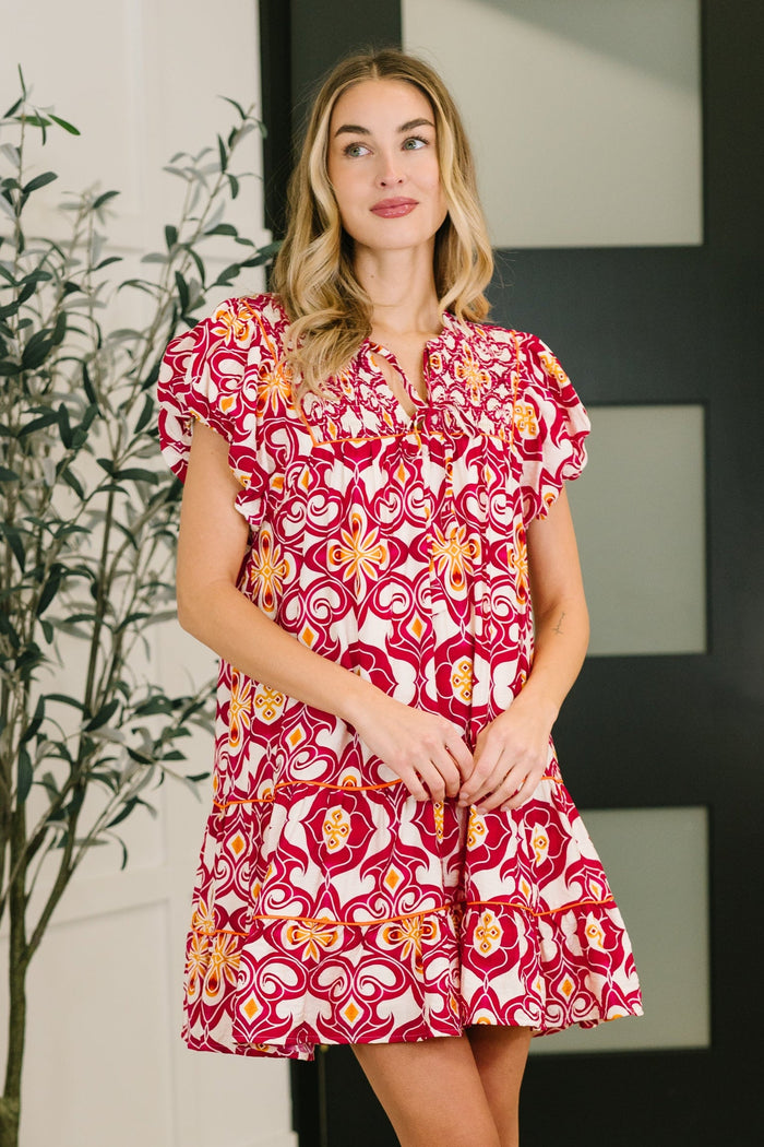 Don't You Go Away Balloon Sleeve Dress - The GlamBox Jewels Boutique