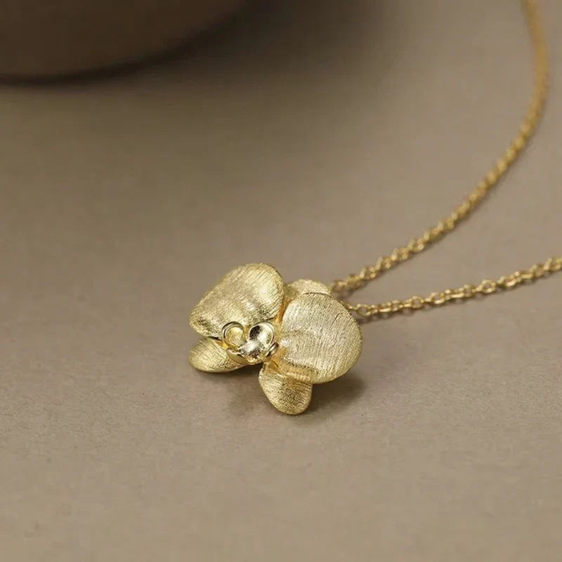Orchid Pendant Necklace