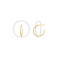 Floating Enamel Hoop Earrings