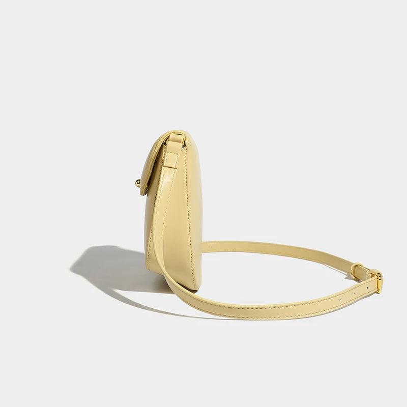 Luxury Retro Saddle Bag | Genuine Leather Brown Handbag