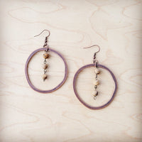 Pendientes de aro de cobre occidental con cuentas de jaspe con imagen (200 unidades) 