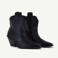 ISABEL: WESTERN BOOTIE - BLACK SNAKE