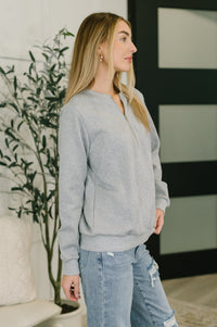 Early Day Quilted Half Zip Pullover - The GlamBox Jewels Boutique