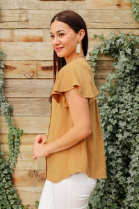 Taupe Envy Me blouse by Ave Shops featuring a stylish, fitted design with long sleeves and a flattering neckline.