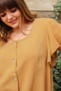 Taupe Envy Me top blouse by Ave Shops, featuring a stylish, fitted design with long sleeves and a V-neck.