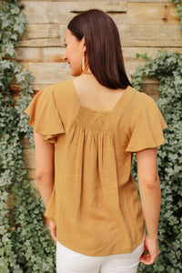Taupe Envy Me blouse by Ave Shops, stylish women’s top with a relaxed fit, featuring a soft fabric and classic design.