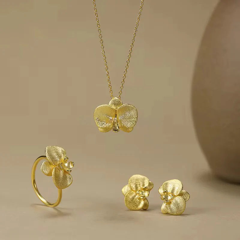 Pendientes de orquídea