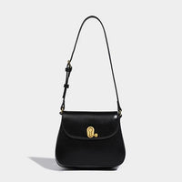 Luxury Retro Saddle Bag | Genuine Leather Brown Handbag