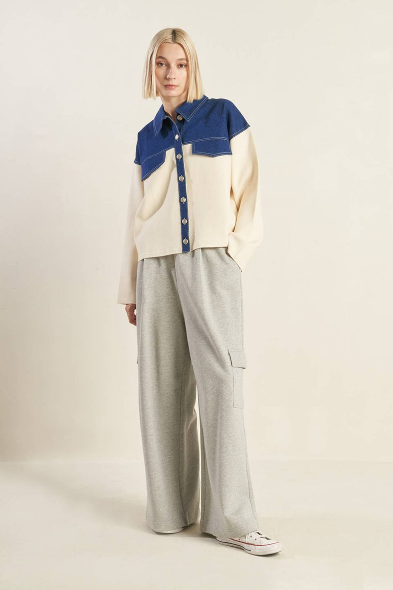 CHAQUETA COMBINADA DE DENIM SWEET HARMONY