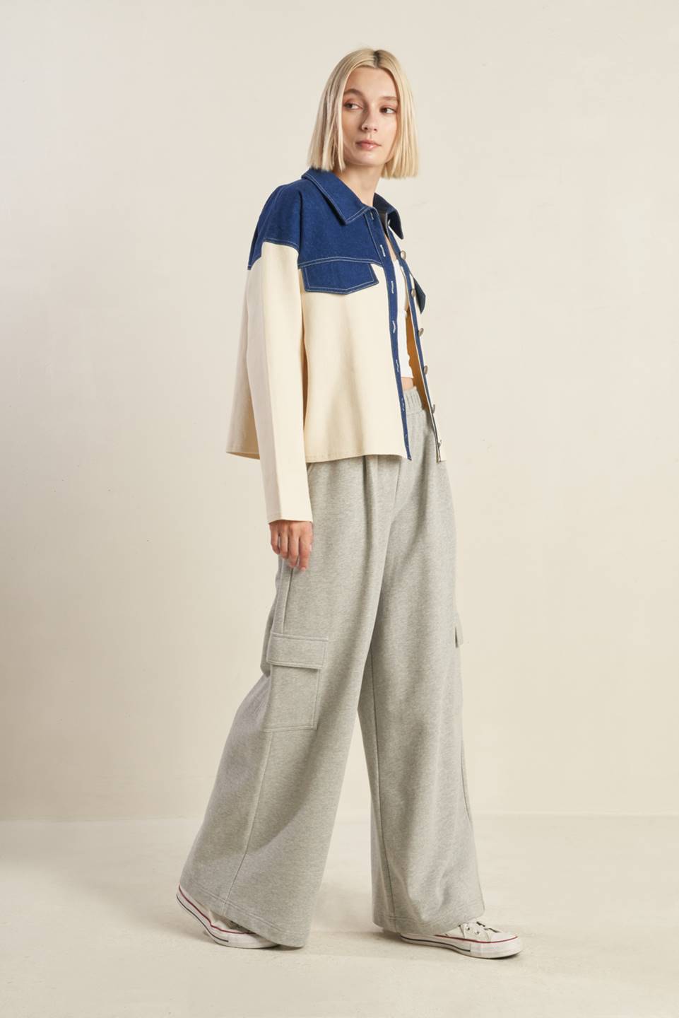 CHAQUETA COMBINADA DE DENIM SWEET HARMONY