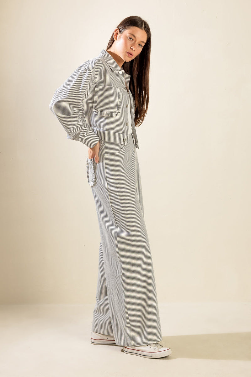 Sinceramente te amo chaqueta corta de sarga