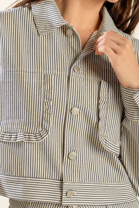 Sinceramente te amo chaqueta corta de sarga