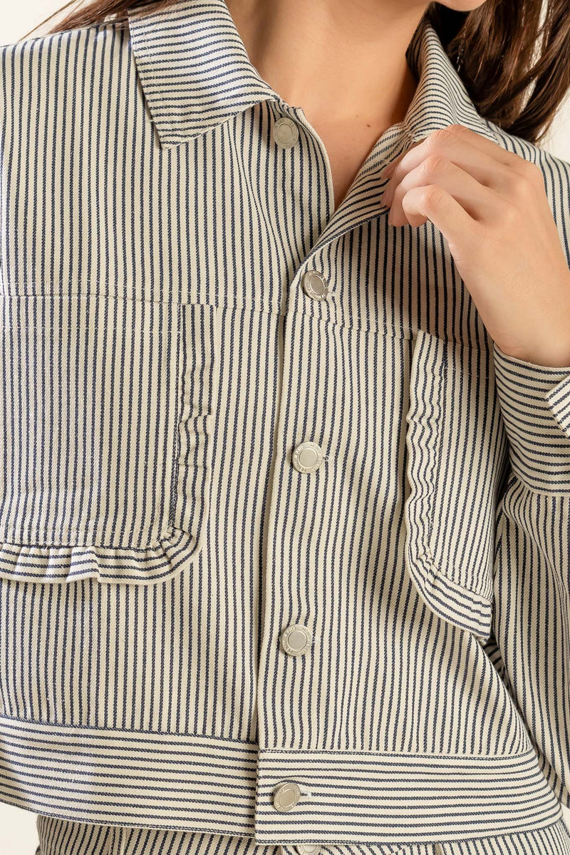 Sinceramente te amo chaqueta corta de sarga