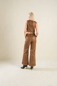 A gift from love leather pants styled look with vest
