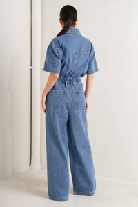 RELAX UTILITY DENIM JUMPSUIT