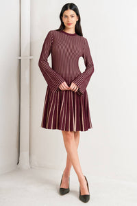 VERTICAL GRACE SWEATER MINI DRESS