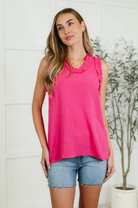 Camiseta sin mangas con detalle de volantes Flourish and Flare