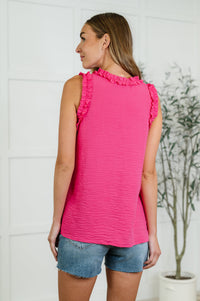 Camiseta sin mangas con detalle de volantes Flourish and Flare