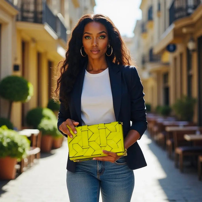 THE ZENOBIA WOVEN CLUTCH