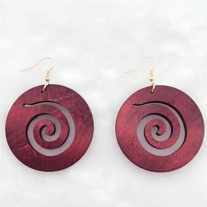 Swirl Wooden Earrings