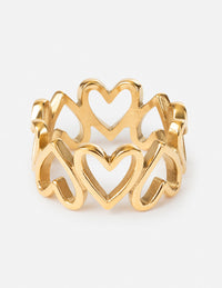Heart Chain Ring - The GlamBox Jewels Boutique