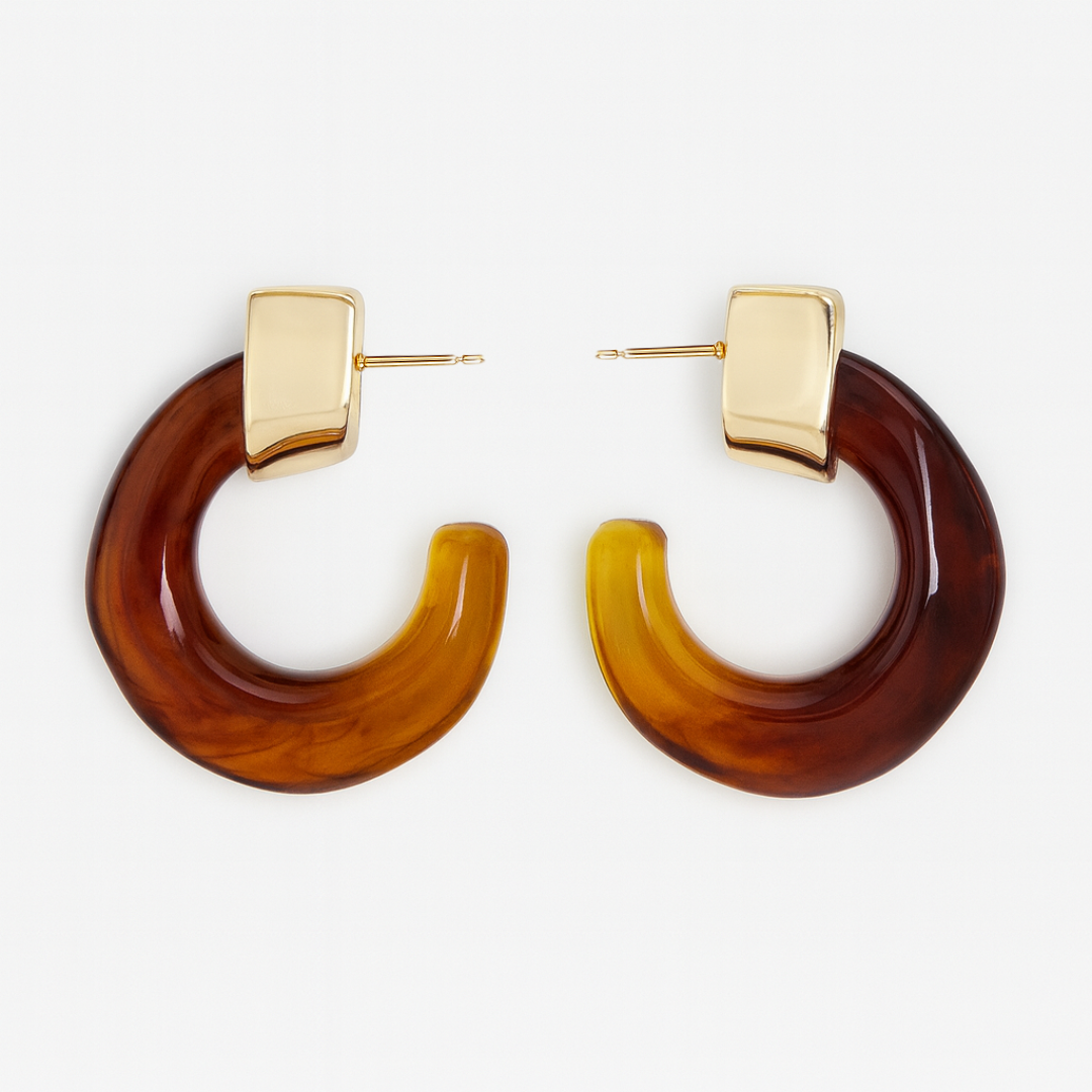 Kaia Hoops - Brown