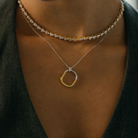 Two Tone Eternity Necklace